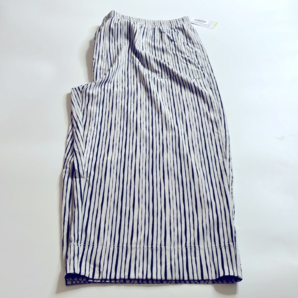 040❤️Old Navy Wide Leg Striped Pants NWT Active Stretchtech XXL NWT